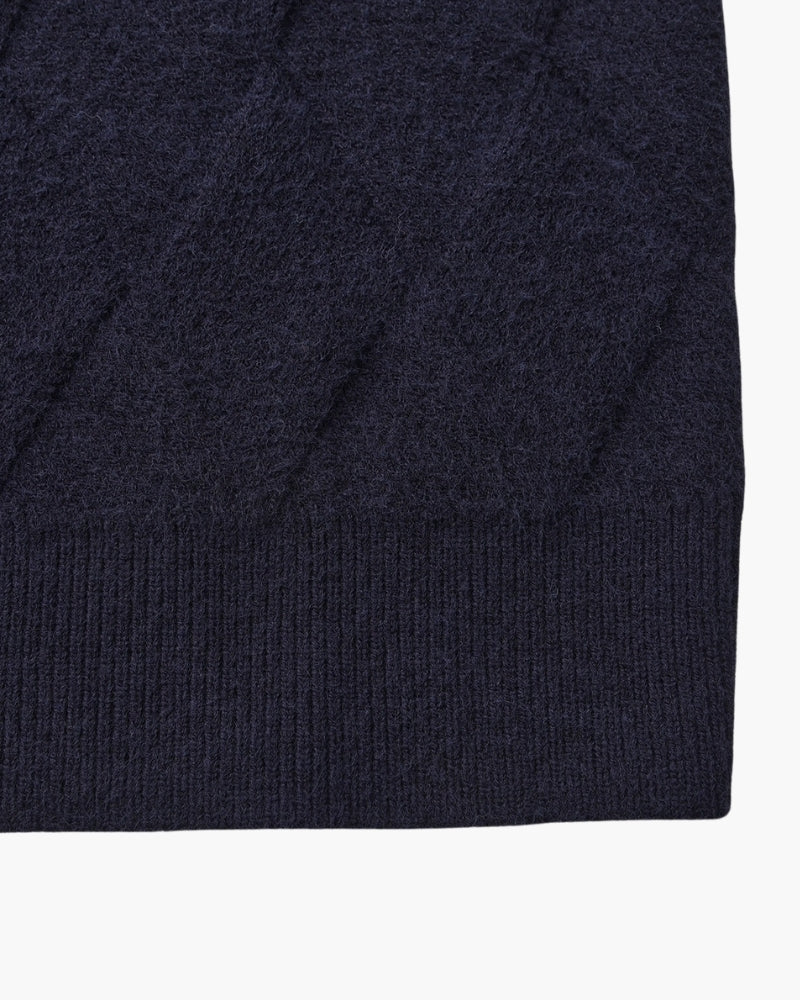 Diamond Knit Crewneck Sweater