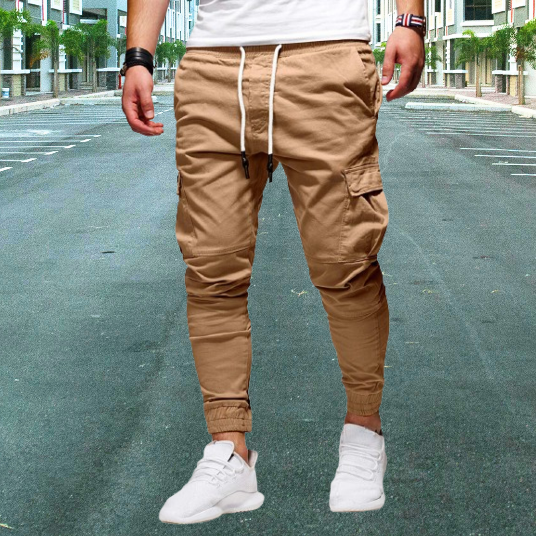 Daniel | Casual sports trousers with patch pockets